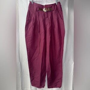 Gatino 1980s Vintage High Waisted Pants With Belt Size 12